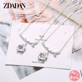 925 Silver Flower Necklace Chains For Women Jewelry