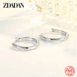 925 Silver Hoop Earrings Women Wedding Jewelry