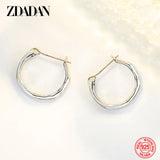 925 Silver Hoop Earrings Women Wedding Jewelry