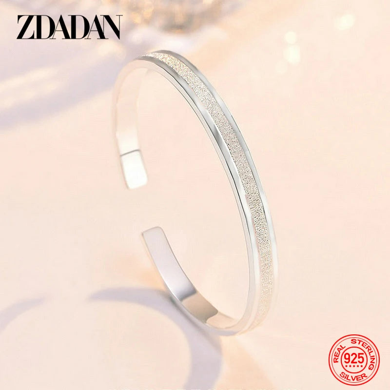 925 Silver Cuff Bracelet Bangle for Women