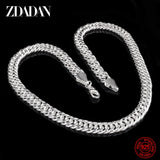 925 Silver 10MM Punk Necklace 20/24 Inches