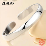 925 Silver 10MM Cuff Bracelet Bangle Women Wedding Jewelry