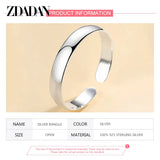 925 Silver 10MM Cuff Bracelet Bangle Women Wedding Jewelry