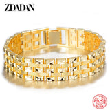 925 Silver 18K 15mm Bracelet Women Men Jewelry Gift