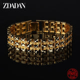 925 Silver 18K 15mm Bracelet Women Men Jewelry Gift