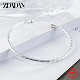 925 Silver 18K Cuff Bracelet for Women Wedding Jewelry