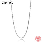 925 Silver 1mm Box Chain Men Women Jewelry Accessories