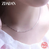 925 Silver 1mm Box Chain Men Women Jewelry Accessories