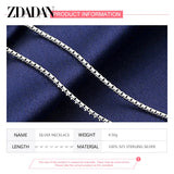 925 Silver 1mm Box Chain Men Women Jewelry Accessories