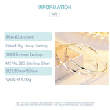 925 Sterling Silver Big Hoop Earrings For Women