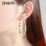 925 Sterling Silver Big Hoop Earrings For Women