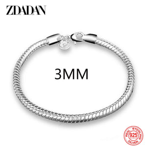 925 Silver Snake Bracelet Men Women Party Jewelry Gift