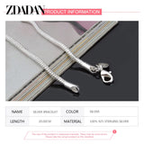 925 Silver Snake Bracelet Men Women Party Jewelry Gift