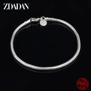 925 Silver Snake Bracelet Men Women Party Jewelry Gift