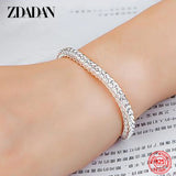925 Silver 4MM Snake Chain Bracelet Women Wedding Jewelry