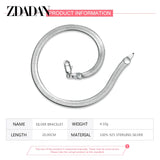 925 Silver Snake Chain Bracelet 4MM for Women Men