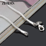 925 Silver 4MM Snake Chain Bracelet For Women Gift