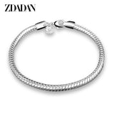 925 Silver 4MM Snake Chain Bracelet For Women Gift