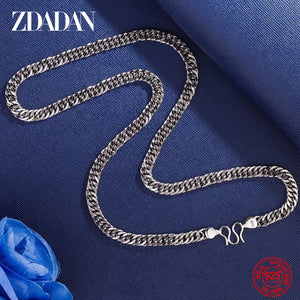 925 Sterling Silver Punk Necklace For Men Women Jewelry Accessories