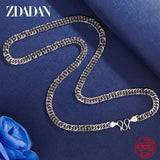 925 Sterling Silver Punk Necklace For Men Women Jewelry Accessories