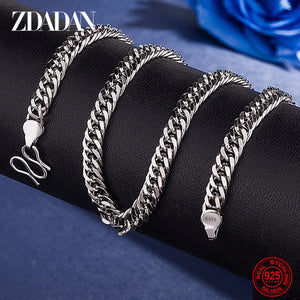 925 Sterling Silver Punk Necklace For Men Women Jewelry Accessories