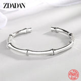 925 Silver Adjustable Bamboo Bangle & Bracelet Wedding Jewelry Gift
