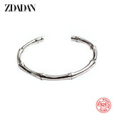 925 Silver Adjustable Bamboo Bangle & Bracelet Wedding Jewelry Gift
