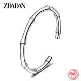 925 Silver Adjustable Bamboo Bangle & Bracelet Wedding Jewelry Gift