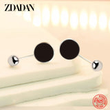 925 Silver 5mm Bead Drop Earrings Women Engagement Party Gift