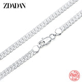 925 Silver 5mm Full Sideways Chain Necklace Gift