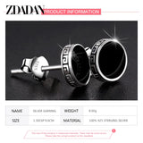 925 Silver Round Stud Earrings 6mm 8mm
