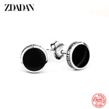925 Silver Round Stud Earrings 6mm 8mm