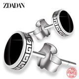 925 Silver Round Stud Earrings 6mm 8mm