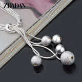 925 Silver 8MM Bead Bracelet Chain Women Wedding Jewelry