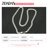 925 Sterling Silver 8MM Link Chain Necklace For Men Women