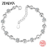 925 Silver Amethyst Charm Bracelet for Women