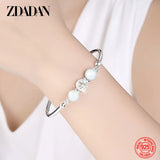 925 Silver Bead Bracelet Bangle Jewelry Accessories