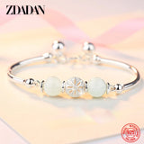 925 Silver Bead Bracelet Bangle Jewelry Accessories