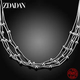 925 Silver Bead Necklace Chain for Women