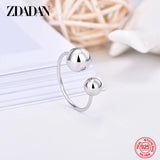 925 Sterling Silver Bead Ring Women Jewelry
