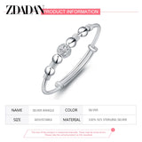 925 Silver Bell Bracelet Bangle for Women