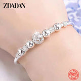 925 Silver Bell Bracelet Bangle for Women