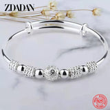 925 Silver Bell Bracelet Bangle for Women
