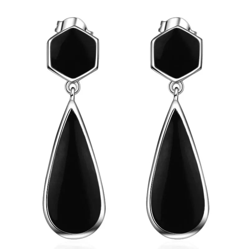 925 Silver Drop Earrings Women Wedding Party Jewelry