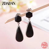 925 Silver Drop Earrings Women Wedding Party Jewelry