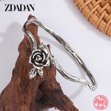 925 Silver Flower Adjustable Bracelet for Women