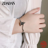 925 Silver Flower Adjustable Bracelet for Women