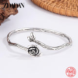 925 Silver Flower Adjustable Bracelet for Women