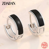 925 Sterling Silver Hoop Earring Women Party Birthday Gift Accessory