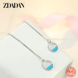 925 Silver Circle Drop Earrings Gift